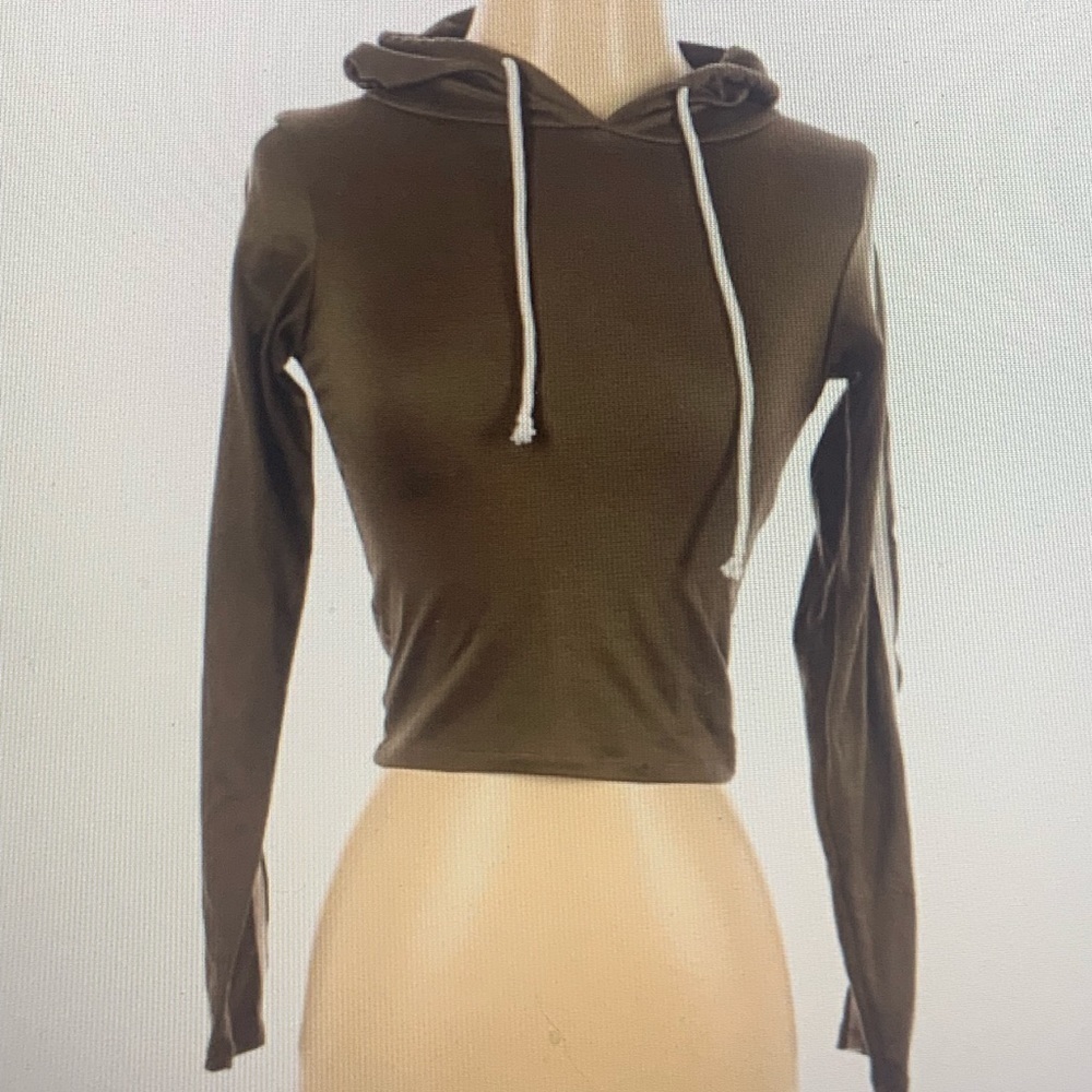 SJL Apparel | Size Small | Army Green | Long Sleeve Drawstring Hoodie Shirt Top